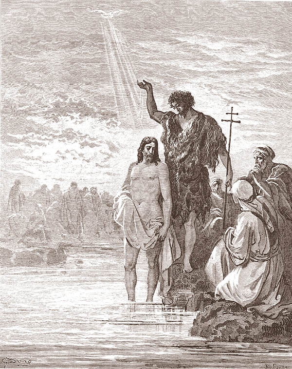 GIOVANNI BATTISTA BATTEZZA GESU matteo 3,16